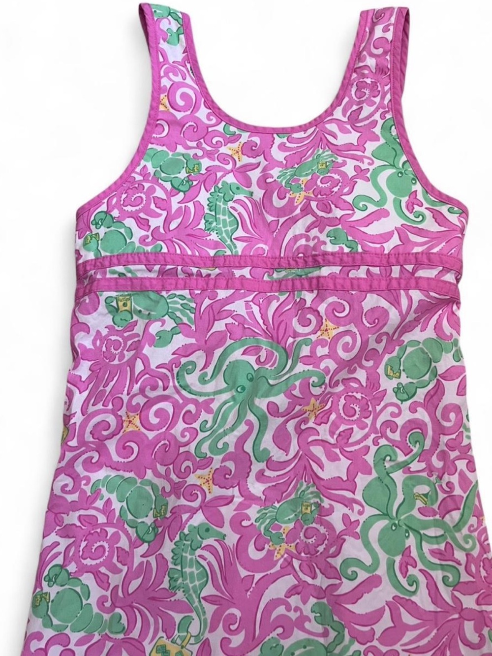 Lilly Pulitzer Girls Shift Dress Size 8 Heading South Octopus Crab Novelty Fun - Picture 3 of 9